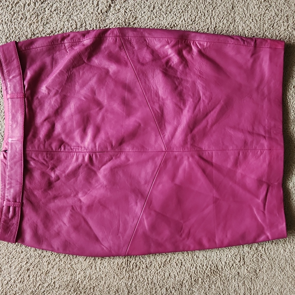 Bod & Christensen Orchid Genuine Leather Kendra Skirt Size 12 - Picture 4 of 6